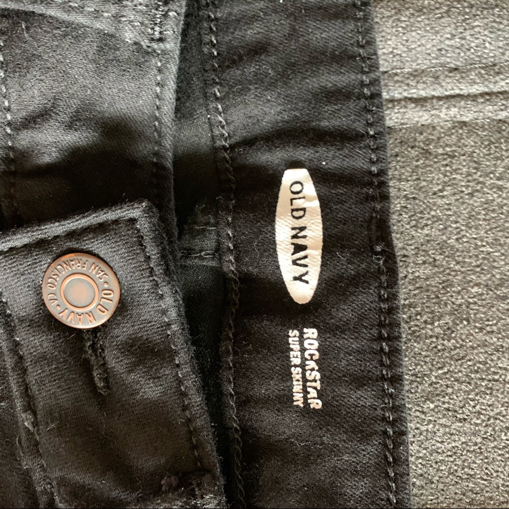 old navy ROCKSTAR skinny jeans black size 4